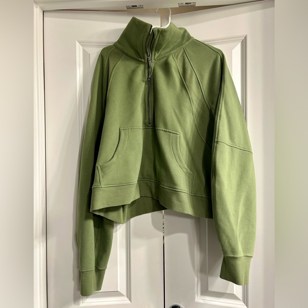 Lululemon Oversized Funnel-Neck Scuba in Green Foliage, XL/XXL